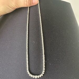 1500 dollar Ross Simons natural diamond 3 carat tennis necklace